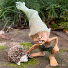 Pixie Poking his little Hedgehog Friend with a Stick
