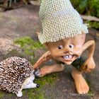 Pixie Poking his little Hedgehog Friend with a Stick