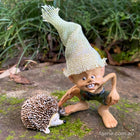 Pixie Poking his little Hedgehog Friend with a Stick
