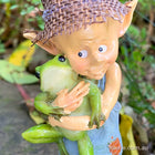 Pixie Boy with his Frog Friends (a)