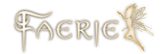 Faerie logo with floating fairy