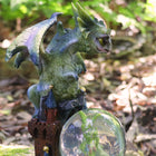 Ornate Dragon with Snow Globe 19cm