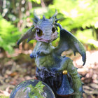 Ornate Dragon with Snow Globe 19cm