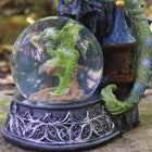 Ornate Dragon with Snow Globe 19cm