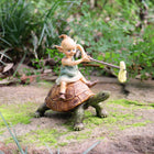 Pixie Girl Riding on a Turtle Friend