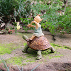 Pixie Girl Riding on a Turtle Friend