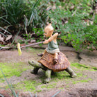Pixie Girl Riding on a Turtle Friend