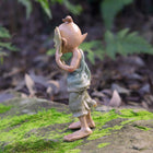 Shy Pixie trying to Hide behind a Leaf