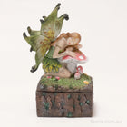 Beautiful Fairy Resting on a Soft Mushroom Trinket Box