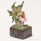 Beautiful Fairy Resting on a Soft Mushroom Trinket Box