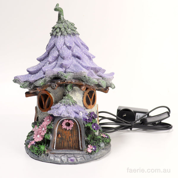 "Purple Flower" Fairy House Night Light