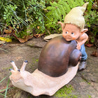 Larger Pixie pushing his Snail Friend