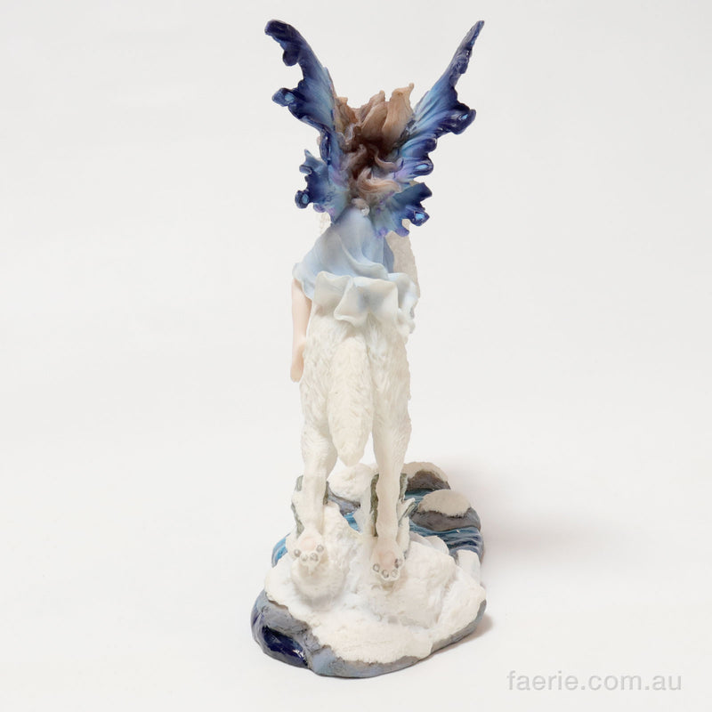 Fairy Riding on Leaping Wolf Figurine by Veronese Design