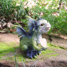 Dragon holding a Pink Rock 12cm