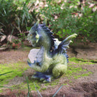 Dragon holding a Clear White Rock 12cm