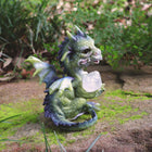 Dragon holding a Clear White Rock 12cm