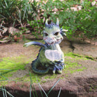 Dragon holding a Clear White Rock 12cm