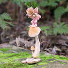 Little Fairy Child Leaping off a Mushroom