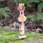 Little Fairy Child Leaping off a Mushroom