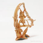 Butterfly Fairy Figurine with 'Hand on Heart' - Wooden Carved Look Ornament