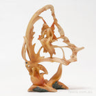 Butterfly Fairy Figurine with 'Hand on Heart' - Wooden Carved Look Ornament