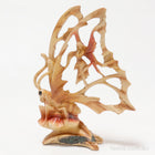 Butterfly Fairy Figurine with 'Resting Head on Hands' - Wooden Carved Look Ornament