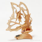 Butterfly Fairy Figurine with 'Resting Head on Hands' - Wooden Carved Look Ornament