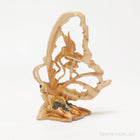 Butterfly Fairy Figurine with 'Arms Outstretched behind Her' - Wooden Carved Look Ornament