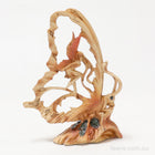 Butterfly Fairy Figurine with 'Arms Outstretched behind Her' - Wooden Carved Look Ornament