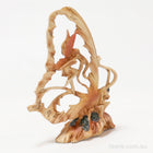 Butterfly Fairy Figurine with 'Arms Outstretched behind Her' - Wooden Carved Look Ornament