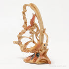 Butterfly Fairy Figurine with 'Arms Outstretched behind Her' - Wooden Carved Look Ornament