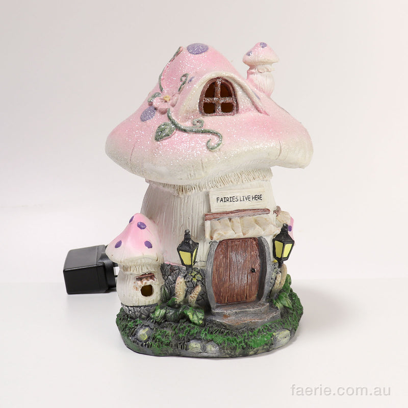 "Fairies Live Here" Mushroom House Night Light