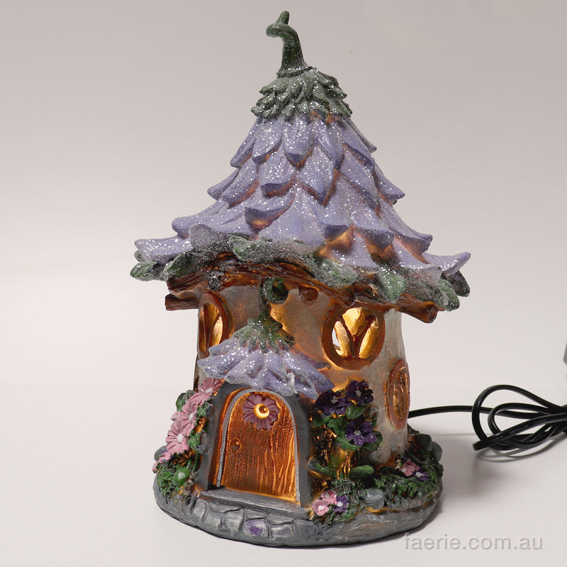 "Purple Flower" Fairy House Night Light