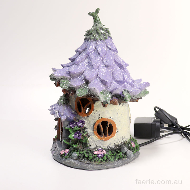 "Purple Flower" Fairy House Night Light