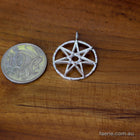 Faerie Star / Elven Star Pendant - Sterling Silver (with a Sterling Silver Circle)