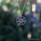 Faerie Star / Elven Star Pendant - Sterling Silver (with a Sterling Silver Circle)