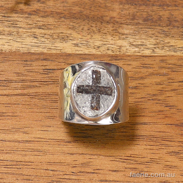 Fairy Cross - Staurolite - Ring  (Size US 7 , AU/UK N1/2 Item #21)
